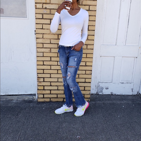 Denim - Denim Jeans Distressed by DEM CUTE JEANS Artist